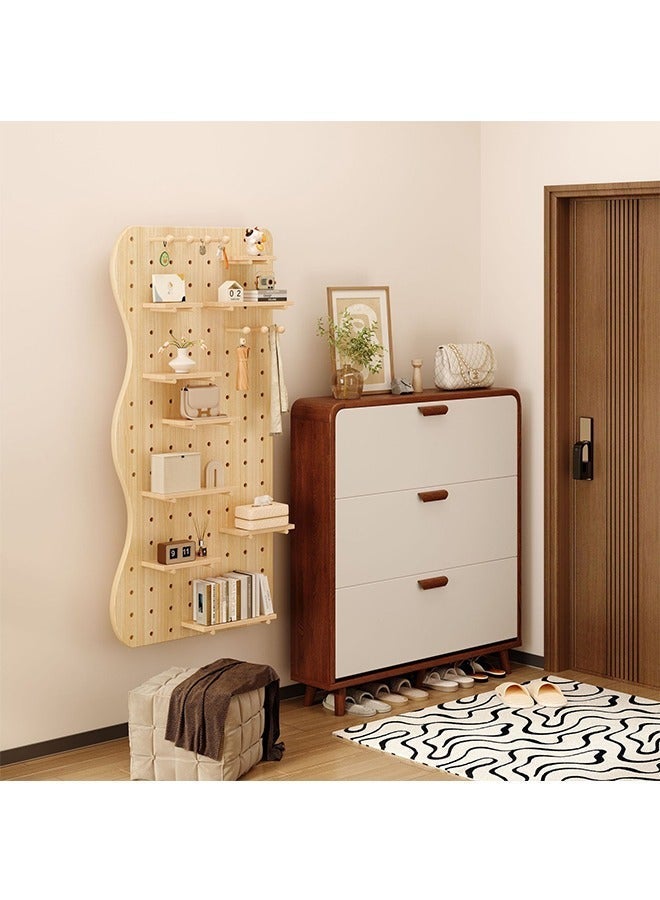 Wooden Shoe Storage Cabinet with 3 Flip Doors, Shoe Rack with Detachable Shelves & Countertop - Space Saving Entryway, Hallway, Living Room Organizer  (White-100×24×120CM) - Image 2